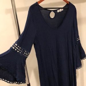 Cute 1x Navy Blue Dress w/ Sleeves